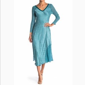 Komarov dress, sequined V-neck 3/4 sleeve, size S